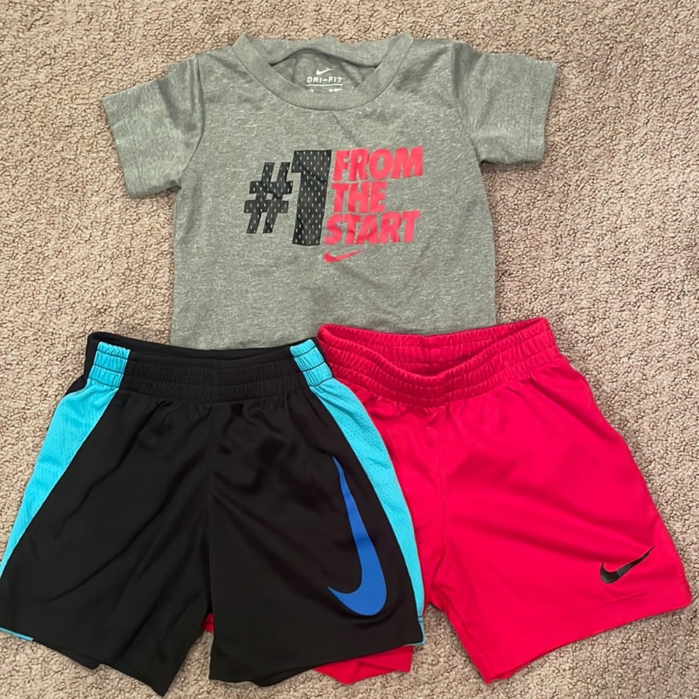Nike shorts and dry fit shirt 24 months